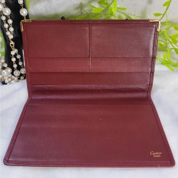 Authentic Cartier Bifold Bordeaux Wallet - Picture 6 of 14